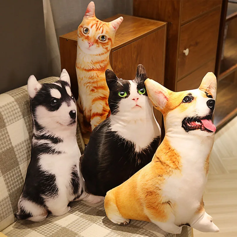 Подушки для чтения собак имитация кошек Хаски валлийский корги подушка собаки