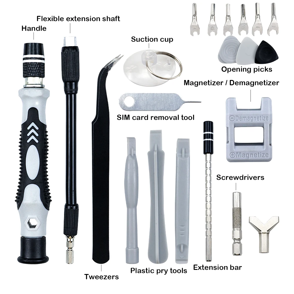135 in 1 s2 screwdriver set of screw driver bit set multi function precision mobile phone repair device hand tools kit torx hex free global shipping