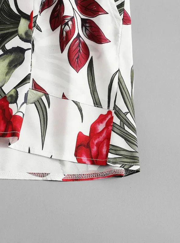 Летние женские удобные шорты с высоким принтом 2019 в стиле бохо высокой талией