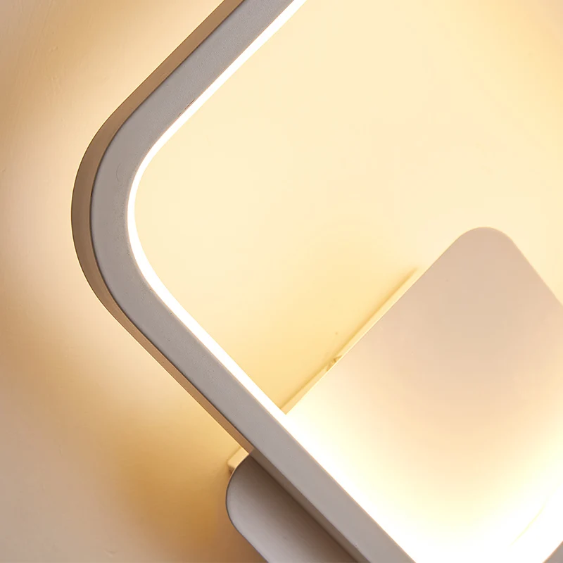 

Modern Acrylic metal Wall Lamp Wall Mounted Led Wall Lights For Penteadeira Bedroom Bedside White Painting Aluminum Wall Sconces