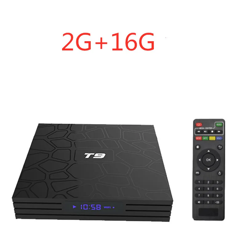 ТВ приставка Android 9,0 T9 4GB 64GB wifi 2,4G 5,0G четырехъядерный T9 RK3328 RK3118 4k смарт-приставка медиаплеер PK X96 4GB32GB ТВ приставка - Цвет: 2G16G