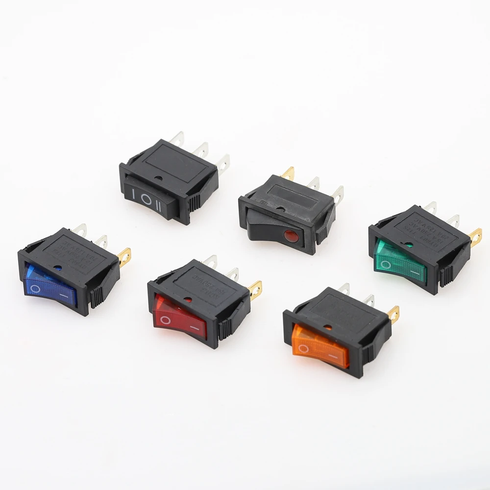 1 шт. KCD3 самоблокирующийся клавишный переключатель ВКЛ./ВЫКЛ. 2 позиции 3 контакта