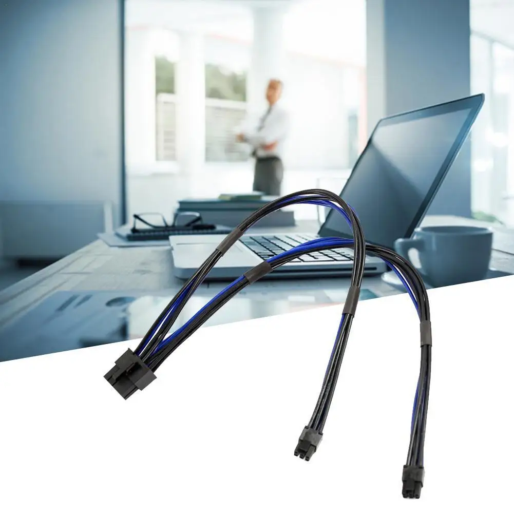 

Mini Dual Power Adapter Cord Splitter Male 6-pin To For G5/MacPro 8-pin A9N7