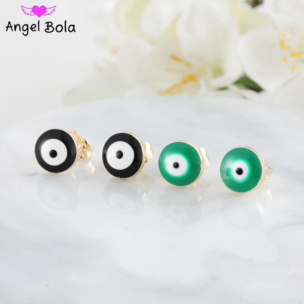 

Модные круглые женские серьги в стиле ретро с изображением сглаза на удачу, мусульманские золотые серьги, ювелирные изделия, Свадебная вече...