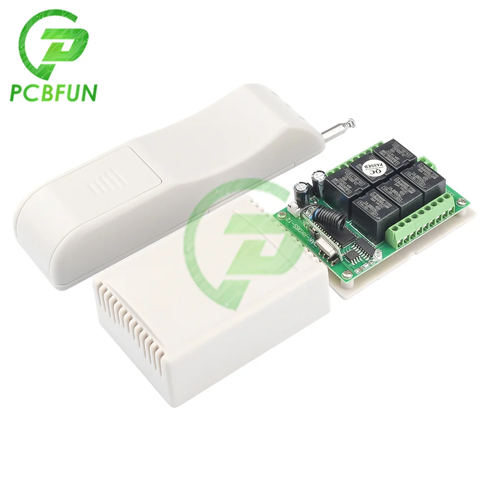 

3000M Long Range DC 12V 2CH 6 CH RF Wireless Remote Control Switch System 315 MHz 2-Key 6 Key Transmitter + Receiver