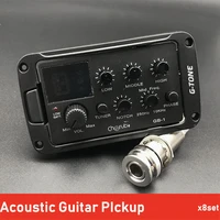 8set cherub gb 1 g tone series acoustic guitar preamp piezo pickup 3 band eq equalizer with notchphasemid freq and led tuner