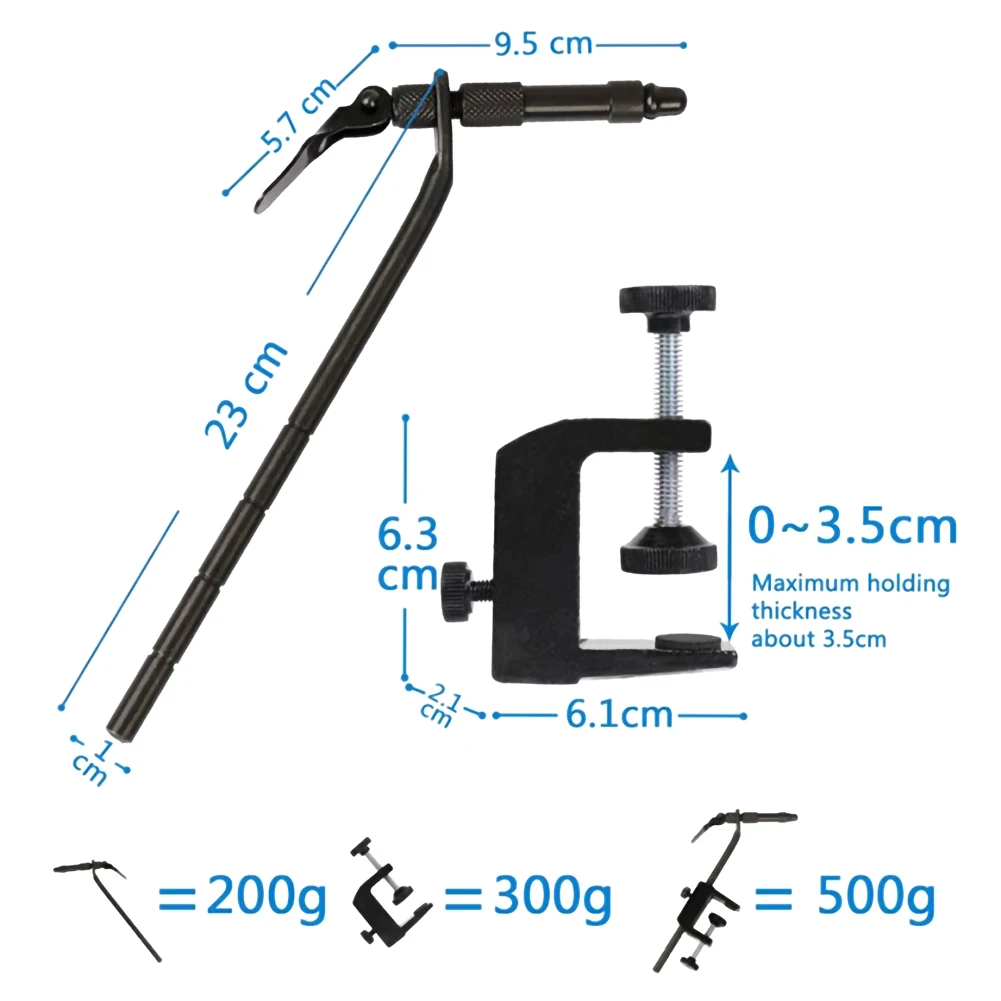

Fishing Clip-on Pliers Protable Binding Rotary Iron Fly Tying Vise Heavy Duty Base Hook Tool Binding Table Fishing Accessories