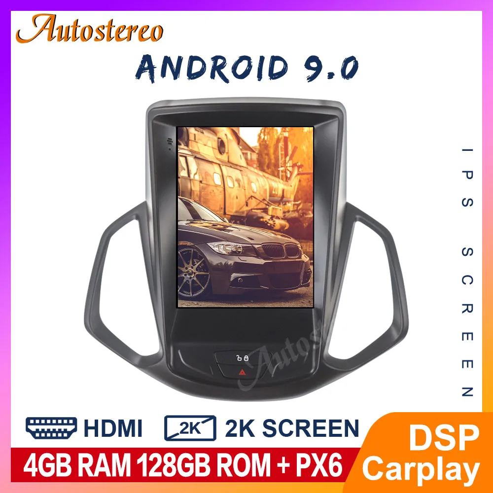 

Android 9 128 автомобильный радиоприемник с навигацией GPS для Ford Ecosport 2014-19 Tesla Style Screen Wireless Head Unit мультимедийный плеер Carplay