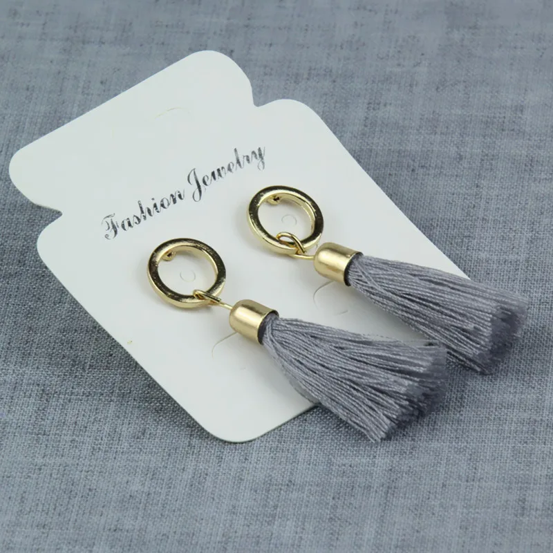 Серьги с кисточками ручной работы Модный богемный круг свисающие сережки