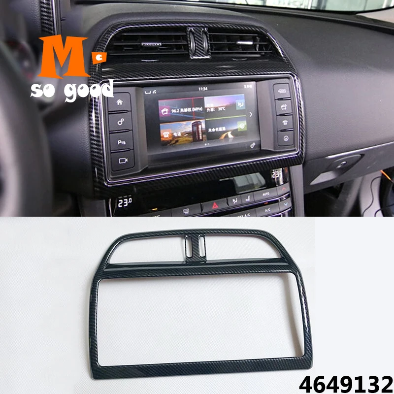 

2016/17/18 For Jaguar XE XFL F-PACE Car Central Console Control Panel Cover Trim ABS Carbon Fibre Auto Interior Accessories 1pcs
