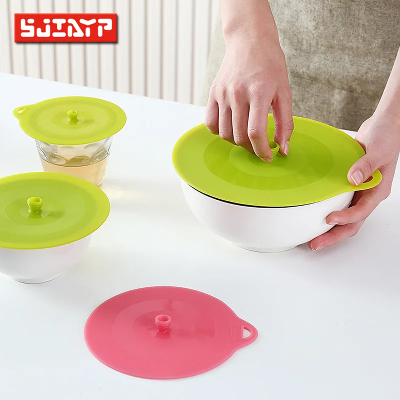 

Universal Silicone Suction Lid Reusable Fresh-keeping Anti-overflow Cover Food Cover Microwave Bowl Cover Kitchen Gadge