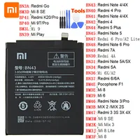 Оригинальный аккумулятор Xiao mi 100% для телефона Xiaomi Mi Redmi Note Mix 2 3 3S 3X 4 4X 4A 4C 5 5A 5S 5X M5 6 6A 7 8 Pro Plus BN43 BN31