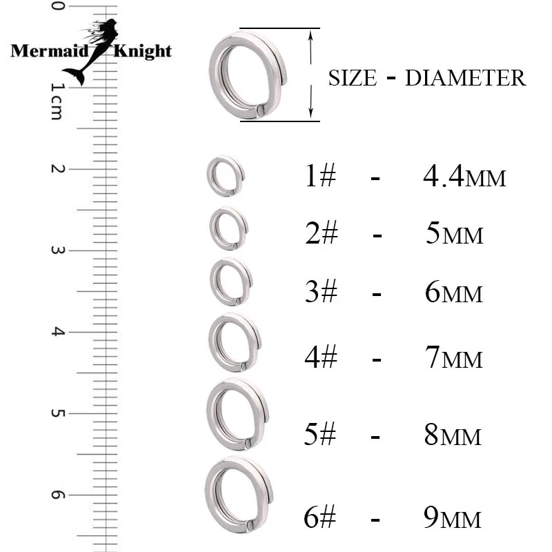 MK бренд 60 ~ 100 шт./пакет белого цвета из нержавеющей стали с разрезным кольцом