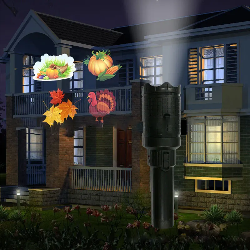

can be changed by card changing patterns Halloween atmosphere outdoor camp 4 flap card flashlights