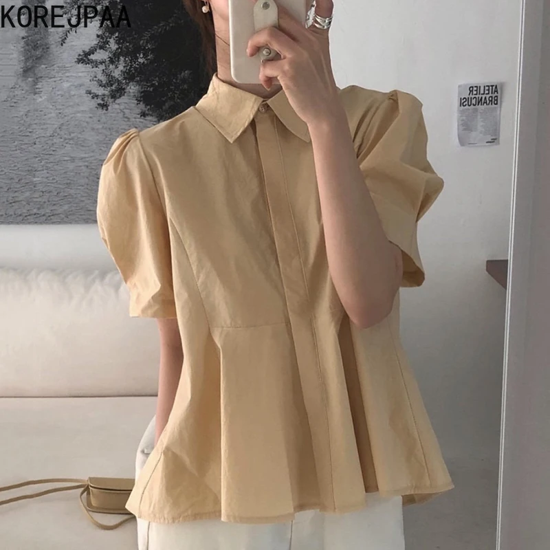 Женская рубашка в Корейском стиле Корейская шикарная женская простая Ретро