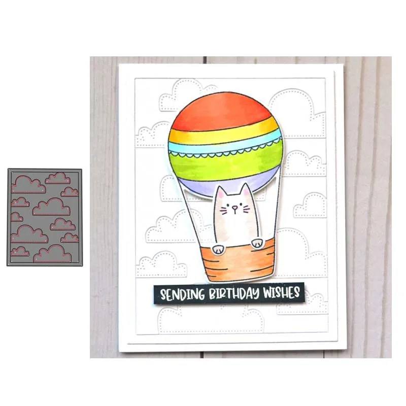 Облака фон металлические вырезанные штампы декор Скрапбукинг Тиснение Бумага