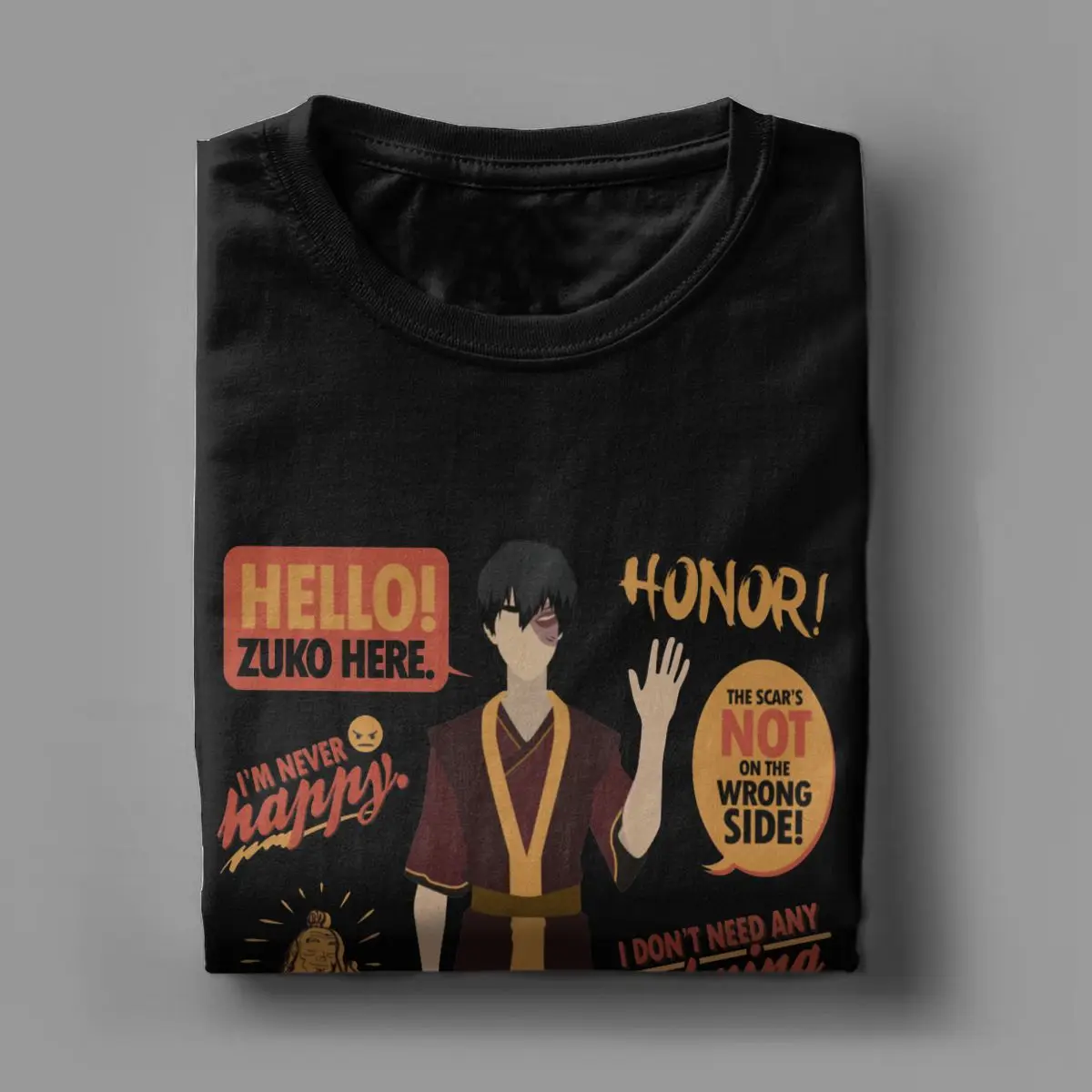 Футболка с надписью Hello Zuko Here Avatar The Last Airbender Мужская футболка из 100% хлопка