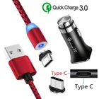Магнитный кабель USB Type-C для Samsung galaxy A40, A60, S8, LG Stylo 4, 5, G6, G7 ThinQ, V40, OnePlus 5T, 7 Pro, QC 3,0