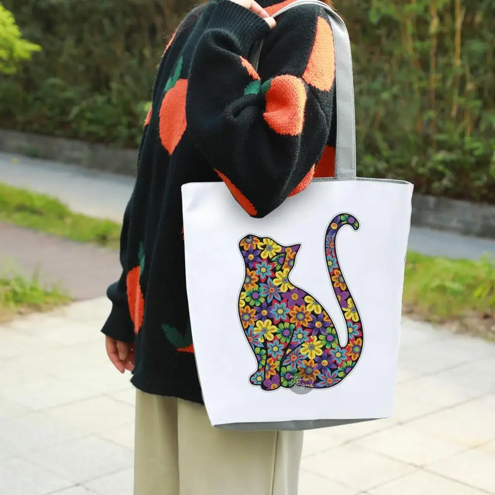 

Сумка на плечо, милая гладкая дорожная сумка-переноска на молнии, сумка-тоут для книг, многоразовая вместительная сумка-Органайзер для повс...