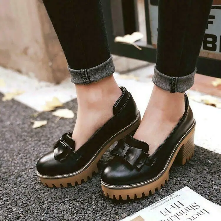 

Туфли-лодочки женские на блочном каблуке, шикарная обувь для свиданий, узлы