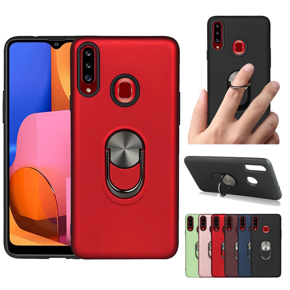 Роскошный противоударный чехол с магнитным кольцом-кронштейном для Samsung galaxy A70 A60
