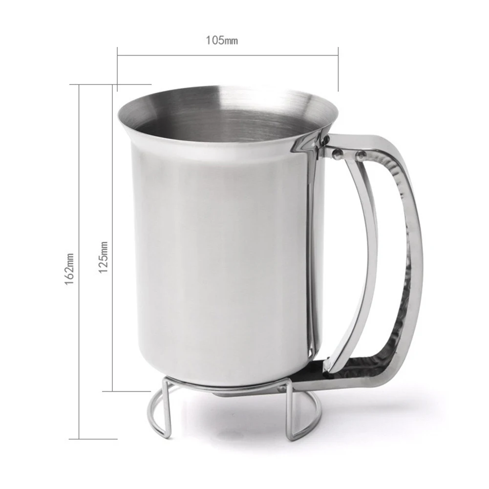 

Kitchen Tool Durable Practical Home Heat Resistant Batter Dispenser Stainless Steel Pastry Funnel Making Cake Handheld Separato