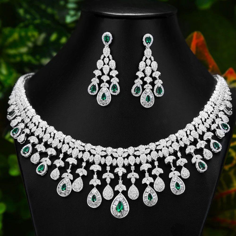 Комплект из колье и серёг с фианитом|Ювелирные наборы| |