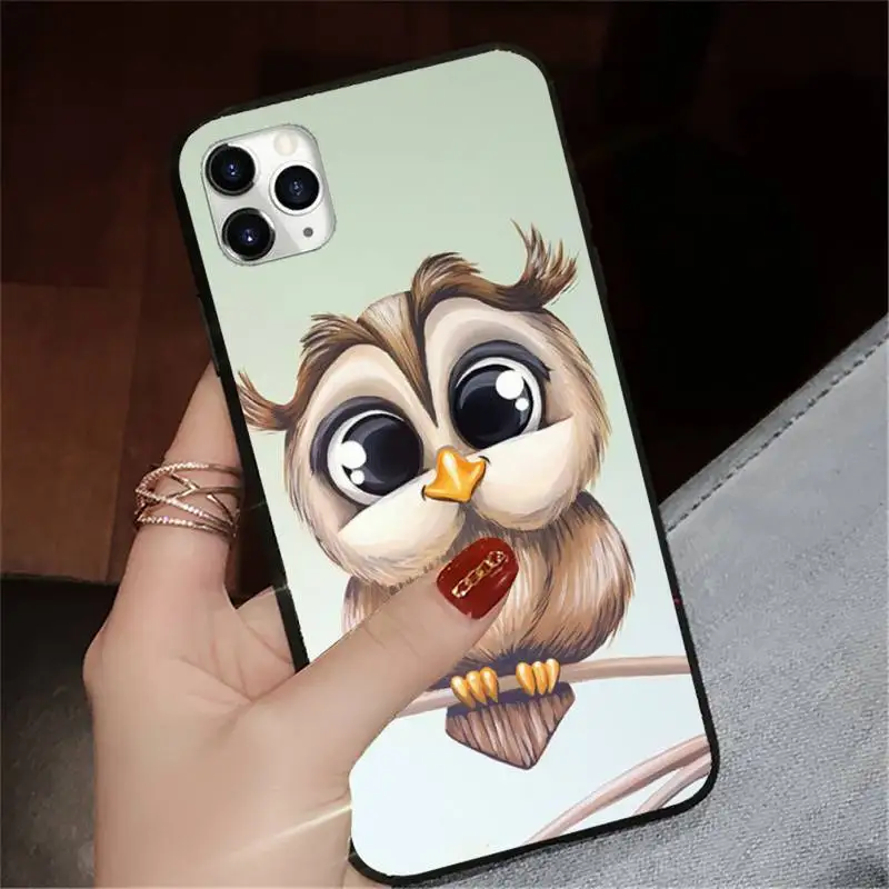 

Owl lovely cartoon animal Phone Case for iPhone 11 12 mini pro XS MAX 8 7 6 6S Plus X 5S SE 2020 XR luxury design coque