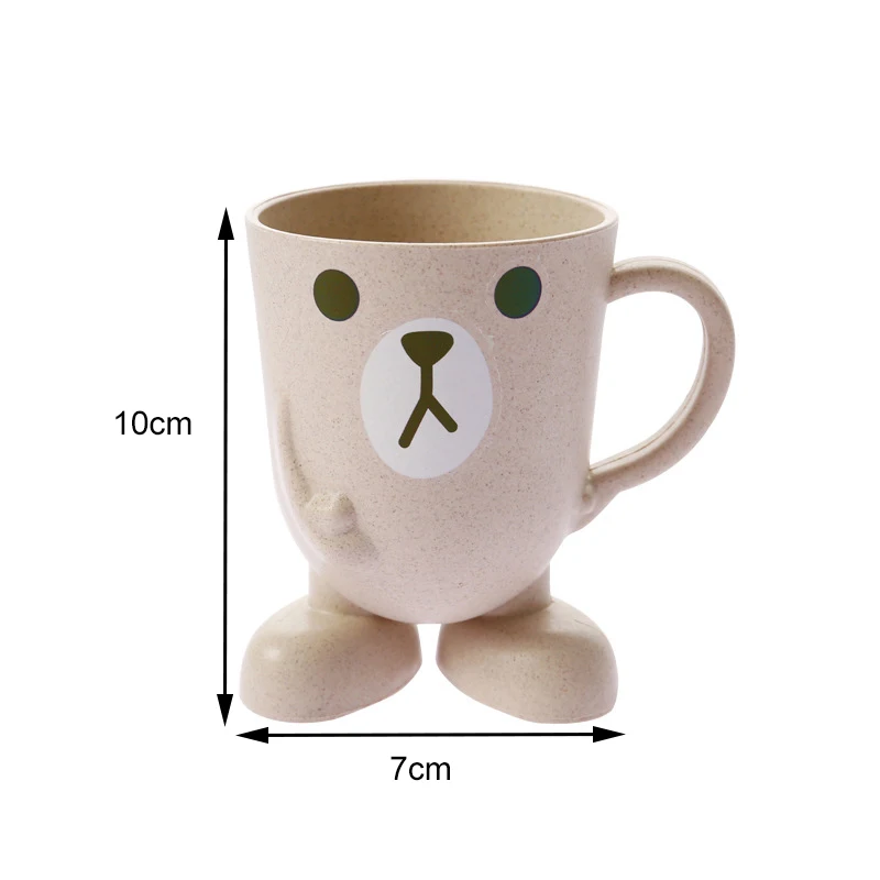 Детские милые Мультяшные соломенные зубные щетки чашка для младенцев детей