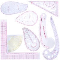 kaobuy 21 pcs fashion pattern design ruler sewing rules with stitching wheel tool for sewingneedleworkembroidery