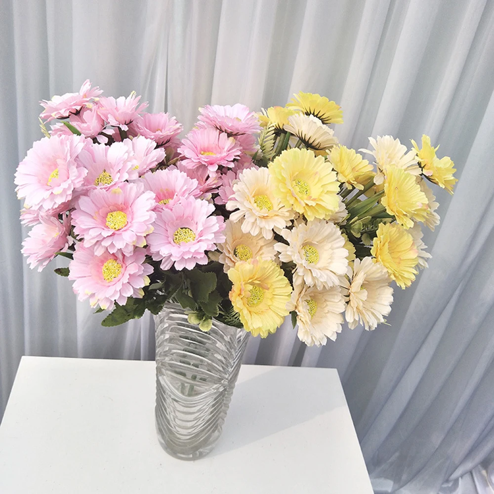 Искусственные хризантемы из нетканого материала 40 см букет для украшения дома