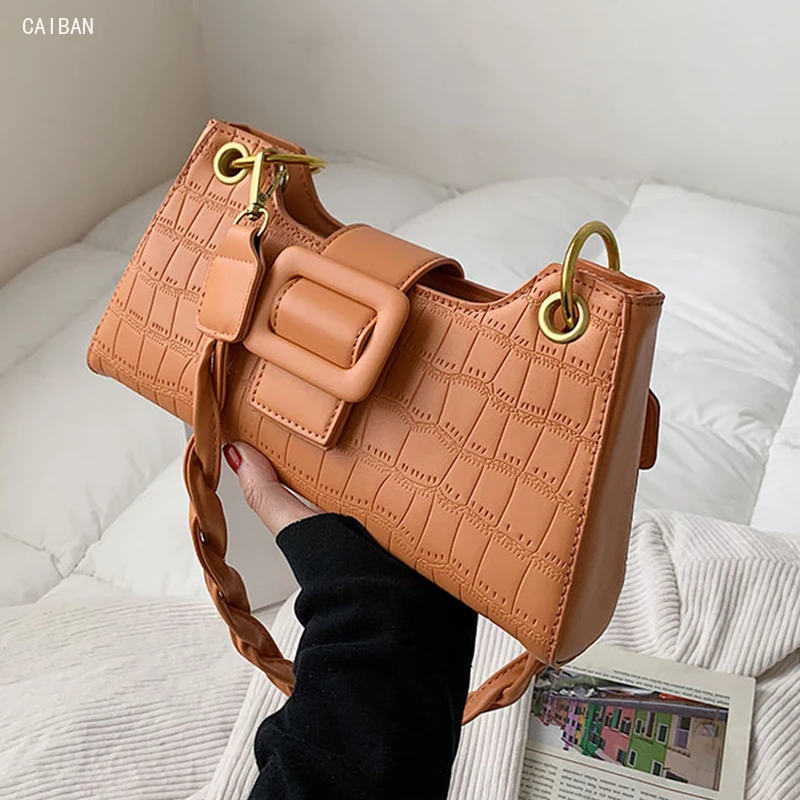 

Сумка для подмышек с крокодиловым узором, модная новинка 2021, качественная дизайнерская женская сумка из искусственной кожи, дорожная сумка ...