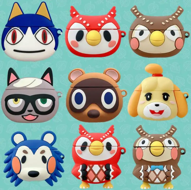 

Animal Crossing Horizons Case for Airpods 1 2 3 Pro Earphone Box Cover 3D Soft Bluetooth Wireless Protect Case for Airpod