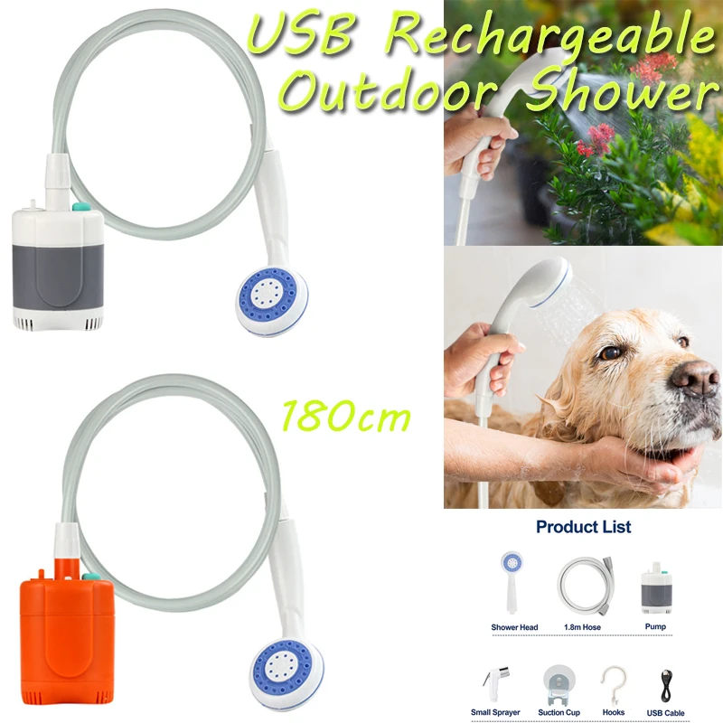 

Электрический насос для кемпинга и душа, 12 В, с ведром, 1,8 м