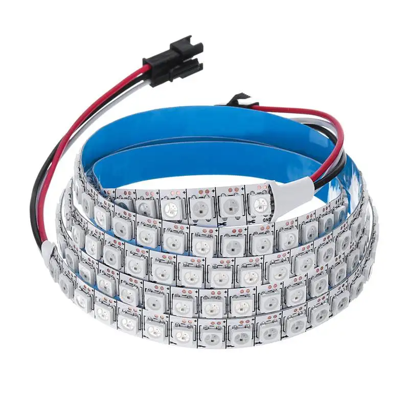 

RGB LED Strip DC5V 1M 144LED WS2812B 5050SMD Built-In IC IP20 RGB LED Strip Light for Indoor KTV Hotel Bar Home