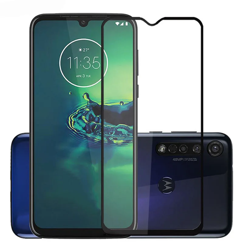 Закаленное стекло для Motorola Moto G8 Play 2 шт. защитная пленка на экран с полным