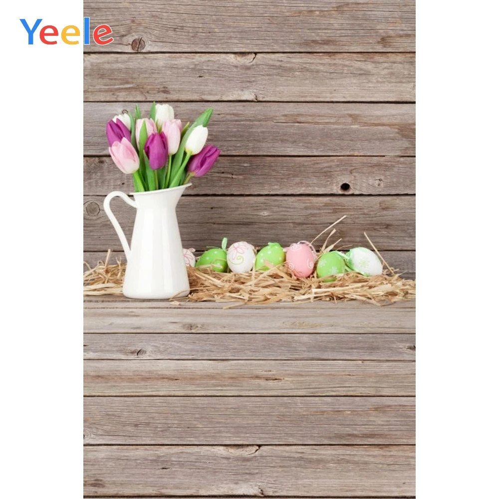Весенний Пасхальный фон для фотосъемки с изображением деревянной доски пола яиц