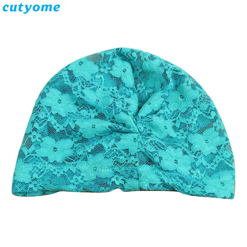 

Cutyome 12pcs/lot Baby Newborn Girls Lace Hat Princess Infant Kids Cap Outdoor Beach Beanie Bonnet For Newborn photography props
