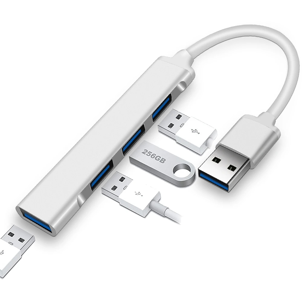 

USB-C 3.0 HUB 4 Port Multi Splitter Adapter Portable OTG Extender 4 In 1 To USB For IPhone HUAWEI Xiaomi Pro PC Computer Laptop