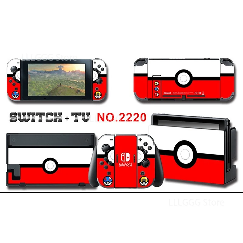 Наклейка из мультфильма Покемон Пикачу переключатель защитная оболочка Nintendo Switch