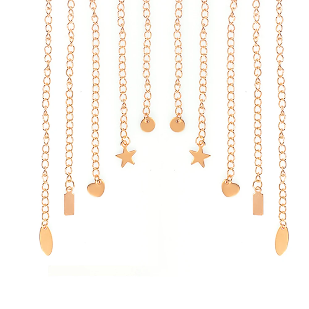 

10pcs Stainless Steel Bracelet Extended Chain With Tags Necklace Extension Tails Chain Jewelry Making Length from 2" to 6"