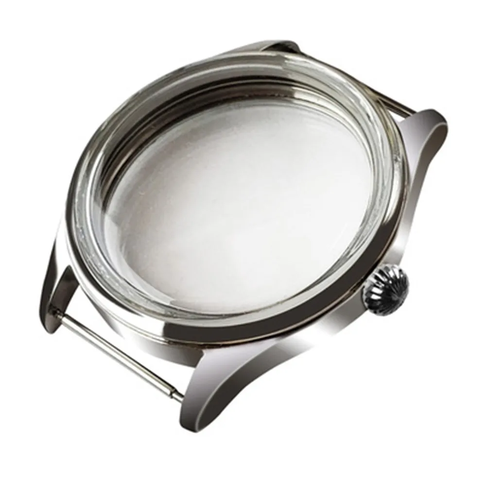 

Replacement 42mm Stainless Steel Watch Case Shell Bubble Glass for ETA6497/6498/st3600 Accessories