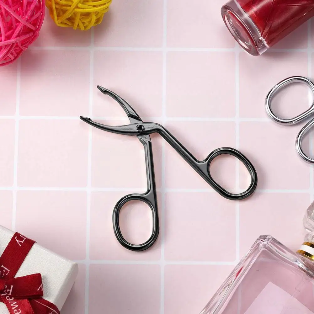 

Professional eyebrow plucking eyebrow clip Steel Elbow tool Eyebrow Eyebrow Slant Removal Hair Scissors Tip Pliers C8P0