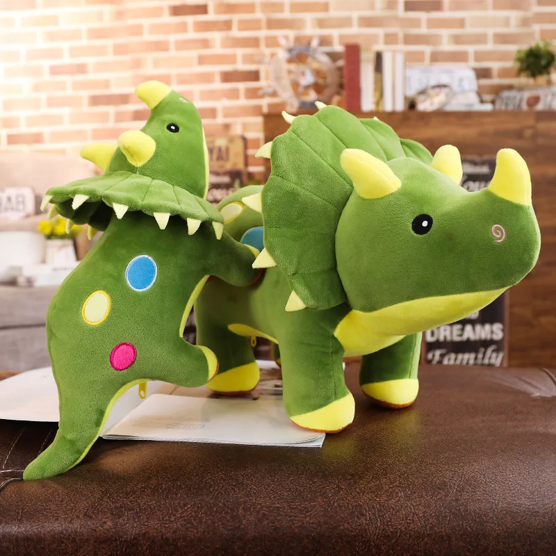 40/60/100cm Soft Triceratops Stegosaurus Creative Big Dinosaur Plush Toy Animal Doll Stuffed Kid Dinosaurs Pillow Birthday Gifts - купить по