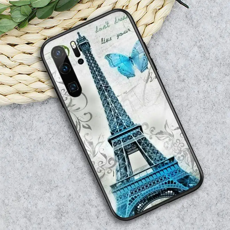 

Paris Eiffel Tower pattern Phone Case For Huawei honor Mate P 10 20 30 40 i 9 8 pro x Lite smart 2019 nova 5t