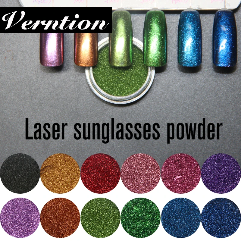 Verntion Маникюр накладные ногти декоративный гель лак пыль хром жемчуг порошок из