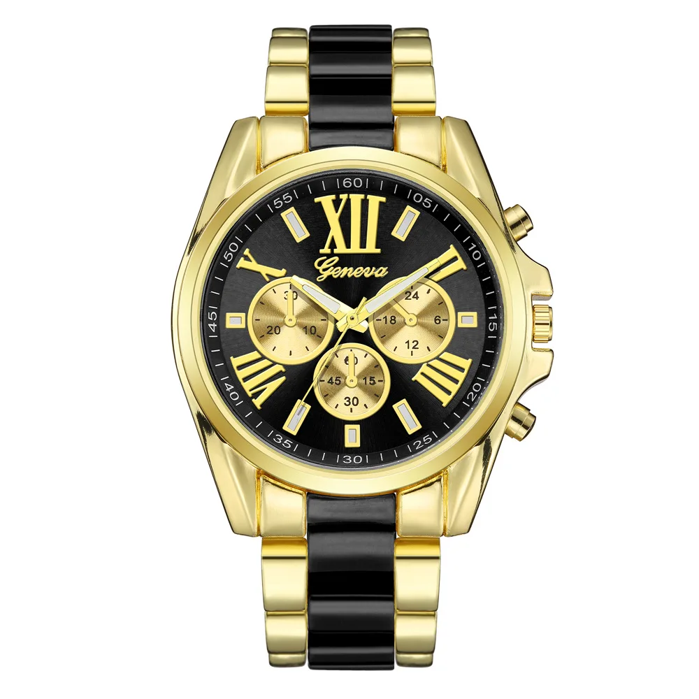 

Luxury Brand Men 3-Eye Stainless Steel Quartz Watch 2020 Fashion Casual Gold Wristwatch Male Big Dial Clock Relgio Masculino Hot