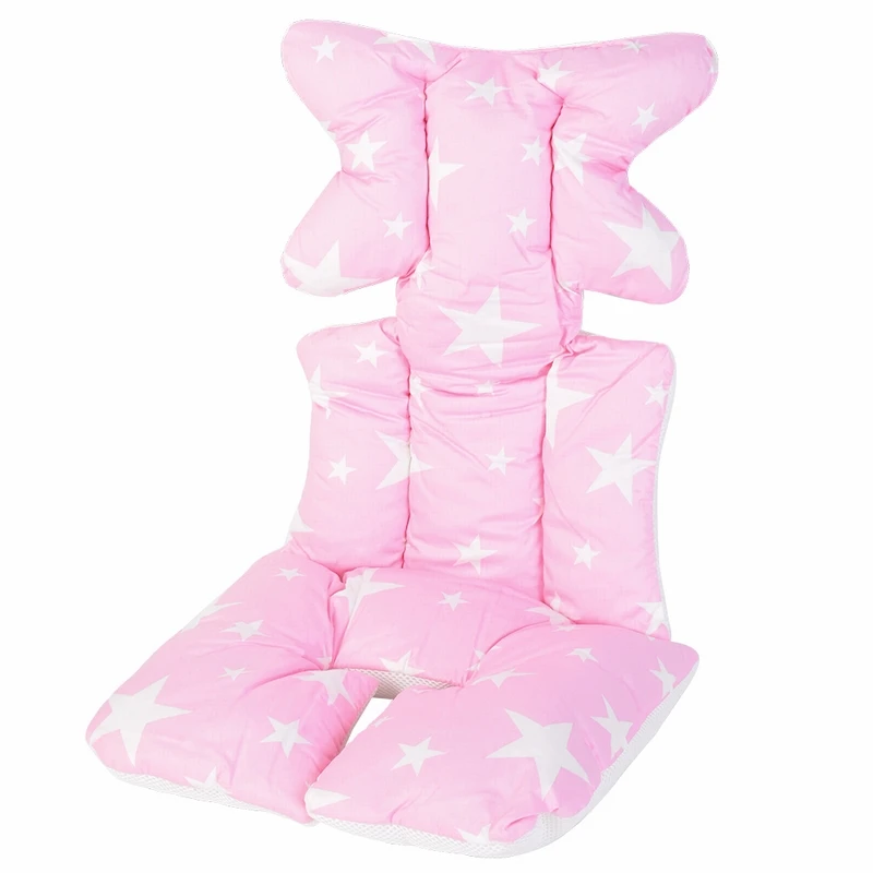 Pink 37x80cm Детская утепленная подушка на колесиках Подушка с принтом подушка для детской коляски сиденье мягкая детская коляска теплая подушка Подушка Матрас Подушка - Цвет: Pink 37x80cm