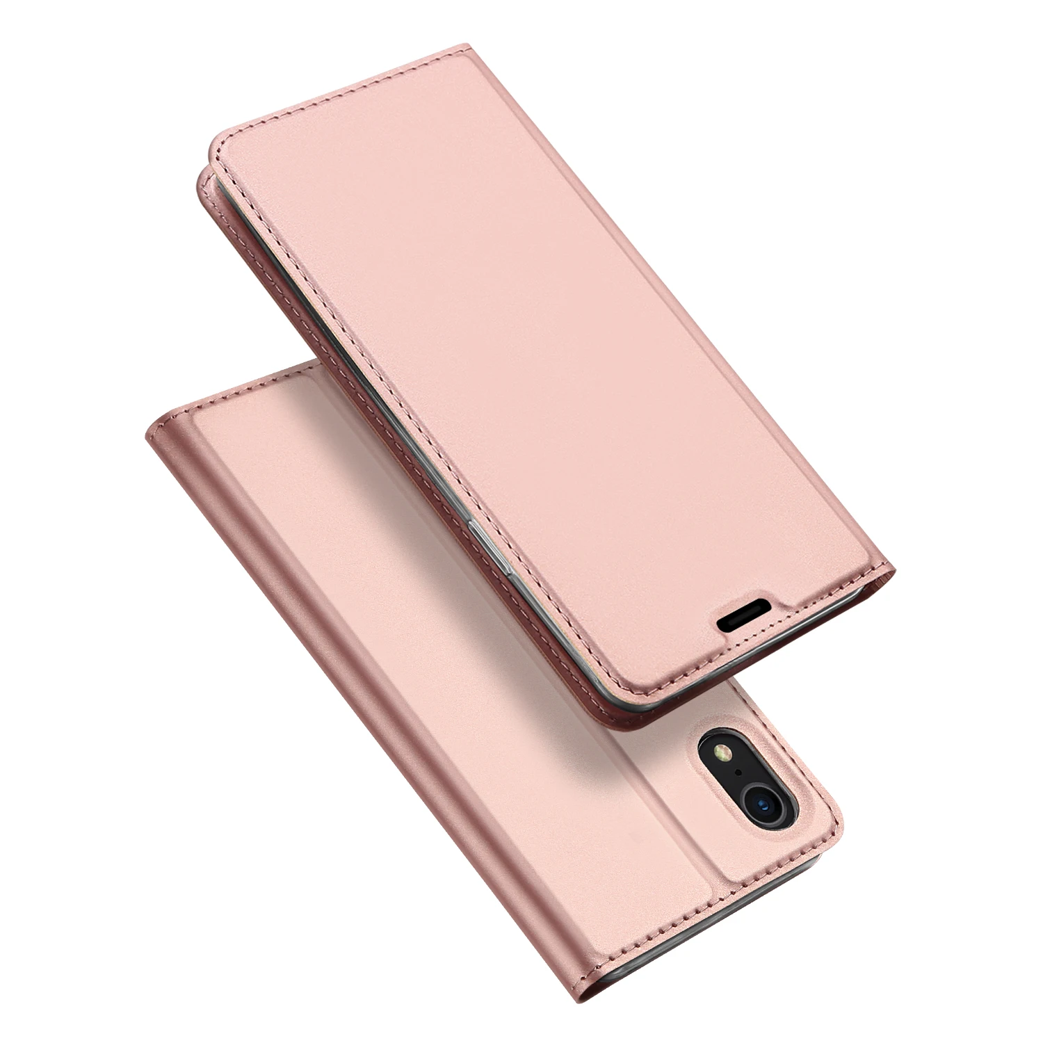 Магнитный флип-чехол для Apple iPhone 6S 7 8 Plus, визитная карточка, подставка, кошелек, сумка для телефона для Iphone11 11 11Pro XS Max X XR - Цвет: Rose Gold
