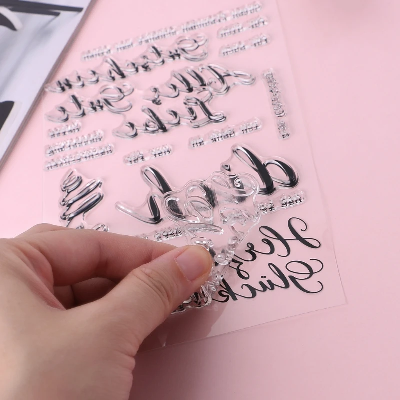 

Letter Number DIY Silicone Clear Stamp Cling Seal Scrapbook Embossing Album Hot 95AA